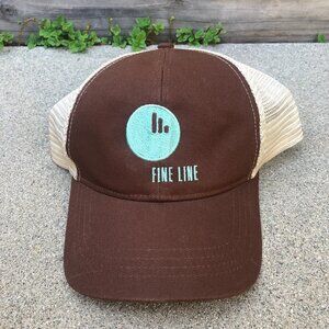 ECONSCIOUS Fine Line Trucker Hat Men's Snapback Brown Adjustable Cap